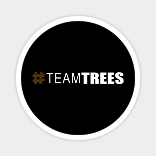 Hashtag Team Trees White Magnet